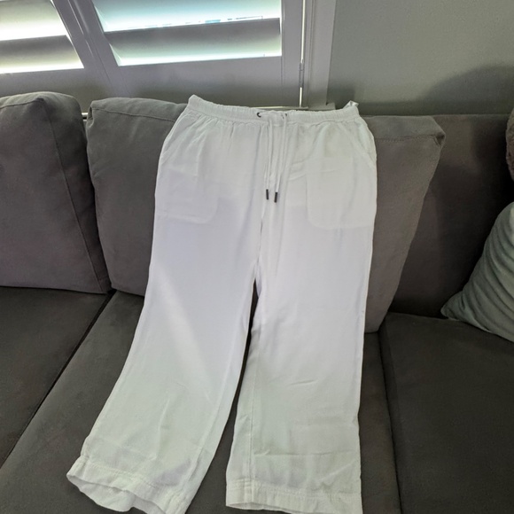 Woven crop wide leg pant - Picture 4 of 6